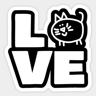 Love Chonk Cat Animals Sticker